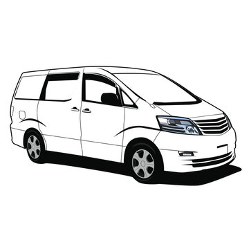large suv vehicle black and white