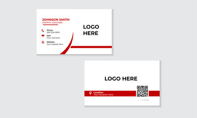Modern simple vector personal visiting card design. Illustration, stationery.