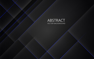 Modern abstract black background with blue light composition. eps10 vector