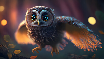 The evil eyes. ( Eagle Owl, Bubo bubo).