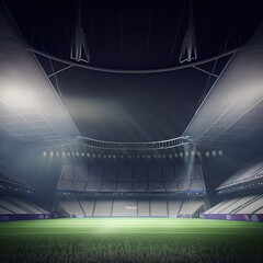 stadium lights with spotlights