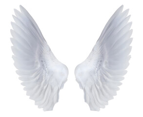 white angel wings. Generative AI.
