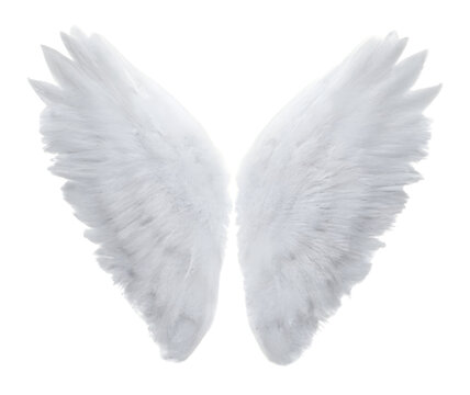 White Angel Wings. Generative AI.