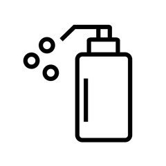 Soap bottle and foam icon. Vector.