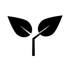 Sprout silhouette icon. Budding. Vector.