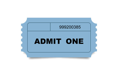 A simple blue ticket for business and personal use