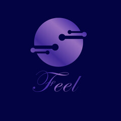  Poung purple logo illustration of an background