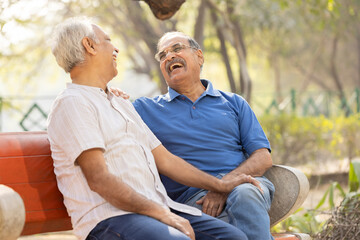 Fototapeta premium Senior man spending free time at park.