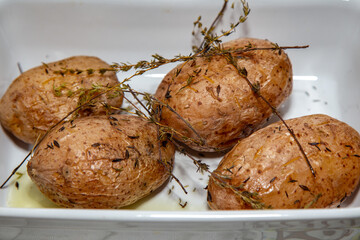 Roasted Asterix Potatoes with Thyme and Olive Oil