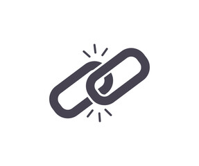 Chain thick line icon, outline vector sign logo design. Seamless shape, for graphic design of emblem, symbol, sign, badge, label, stamp, isolated on white vector design and illustration.
