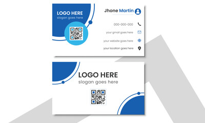 Visiting card template, corporate style for company, flat illustration vector design
