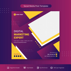 Digital Marketing Agency Social Media Post Banner Template