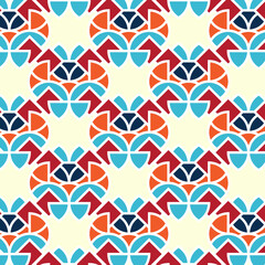  Square & triangle Geometric Shape Arabesque Seamless Pattern Background.
