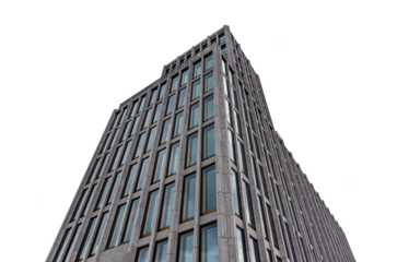 Old building under isolated on a white or transparent background.