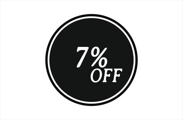 7% Off, Sale Discount Banner. Discount offer price, special offer sales promotions. vector template illustration
