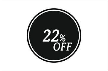 22% Off, Sale Discount Banner. Discount offer price, special offer sales promotions. vector template illustration