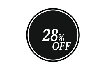 28% Off, Sale Discount Banner. Discount offer price, special offer sales promotions. vector template illustration