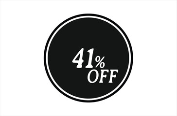 41% Off, Sale Discount Banner. Discount offer price, special offer sales promotions. vector template illustration