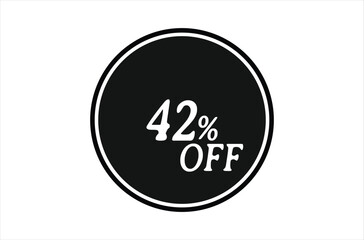 42% Off, Sale Discount Banner. Discount offer price, special offer sales promotions. vector template illustration