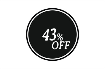 43% Off, Sale Discount Banner. Discount offer price, special offer sales promotions. vector template illustration