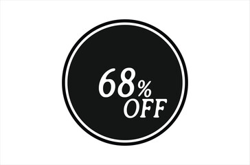 68% Off, Sale Discount Banner. Discount offer price, special offer sales promotions. vector template illustration