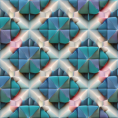 blue tile mosaic, background design. Generative AI