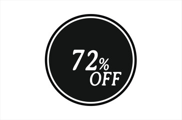 72% Off, Sale Discount Banner. Discount offer price, special offer sales promotions. vector template illustration