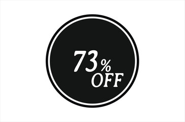 73% Off, Sale Discount Banner. Discount offer price, special offer sales promotions. vector template illustration