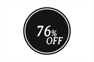76% Off, Sale Discount Banner. Discount offer price, special offer sales promotions. vector template illustration
