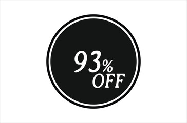 93% Off, Sale Discount Banner. Discount offer price, special offer sales promotions. vector template illustration