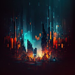 abstract city background Generative Ai