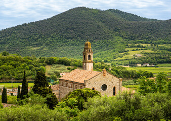 Italian landscape with church
