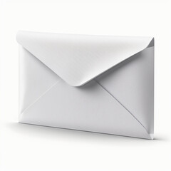 letter, office, correspondence, closed letter envelope white background photo realistic, generative AI