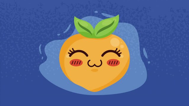 sweet peach comic character animation