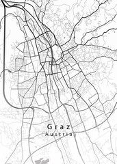 Graz Austria City Map