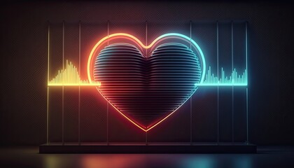 heart beat on the cardiogram Generative Ai