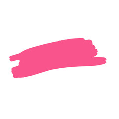 Pink paint Stroke. , ink brush Isolated on transparent background. Ink paint, grunge backdrop, dirt banner, watercolor design 