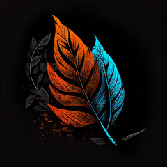 flame leaf, generative ai