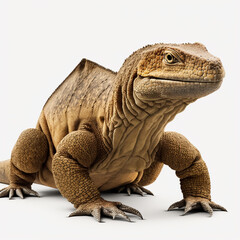 Komodowaran auf wei&szlig;em Hintergrund (Generiert durch KI-Tool)