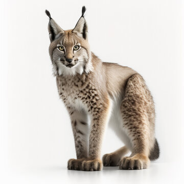 Nordluchs auf wei&szlig;em Hintergrund (Generiert durch KI-Tool)