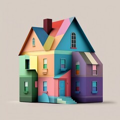 Fototapeta premium 3d render of a house