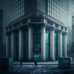 Fototapeta premium building in the city Generative AI