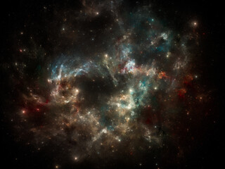 Obraz na płótnie Canvas Star field background . Starry outer space background texture . Colorful Starry Night Sky Outer Space background. 3D illustration
