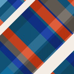 Seamless pattern of colorful tartan plaid. Repeatable background with check fabric texture. Brightly colored diagonal plaid fabric background.
