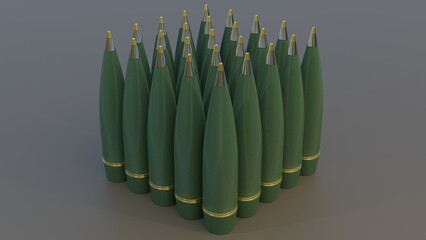 Grüne Haubitzenmunition