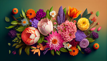 Beautiful_flowers_arrangement Ai generated image