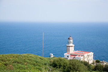 Cape Matxitxako lighthouse, gulf of Biscay, Spain