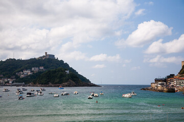 San sebastian beach summer view, Spain