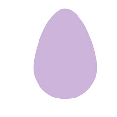 simple flat colored easter egg shape lavander pastel