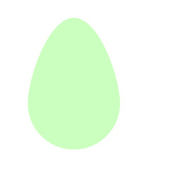 simple flat colored easter egg shape light green pastel